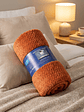 Cobija Flannel Térmica Antialérgica Naranja - Miniatura 2