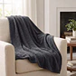Cobija Flannel Térmica Antialérgica Gris Oscuro - Miniatura 1