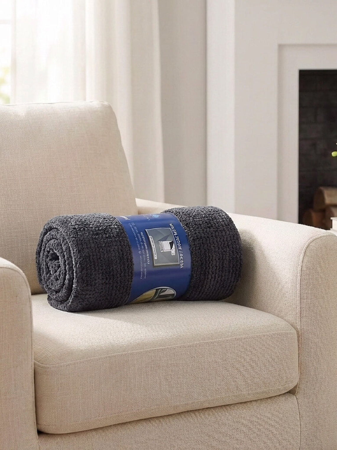 Cobija Flannel Térmica Antialérgica Gris Oscuro 2