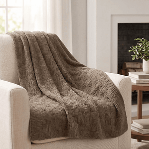 Cobija Flannel Térmica Antialérgica Kaki Fenore — Cobijas y Mantas Colombia