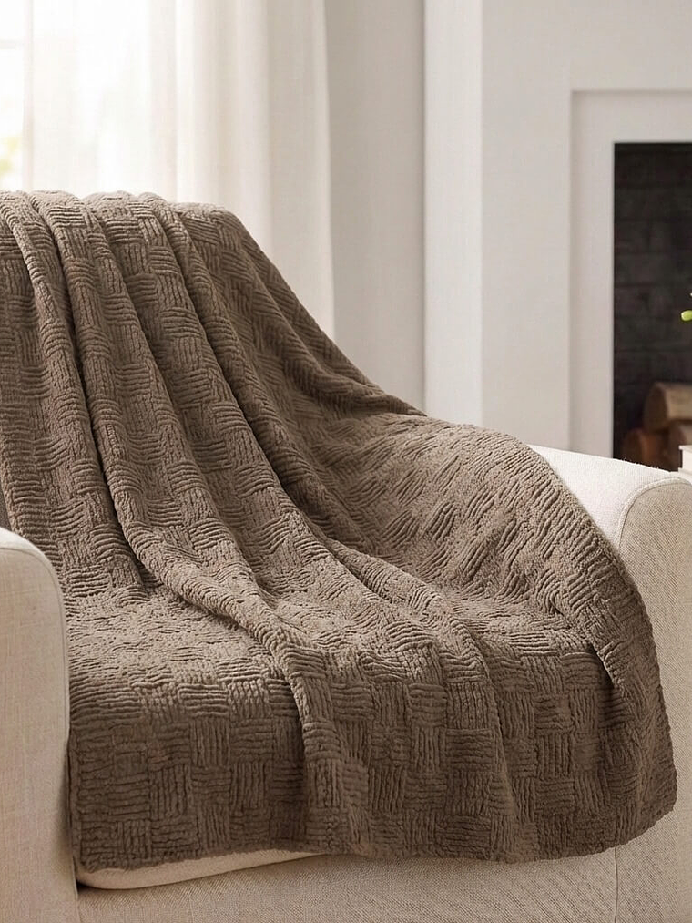 Cobija Flannel Térmica Antialérgica Kaki 1