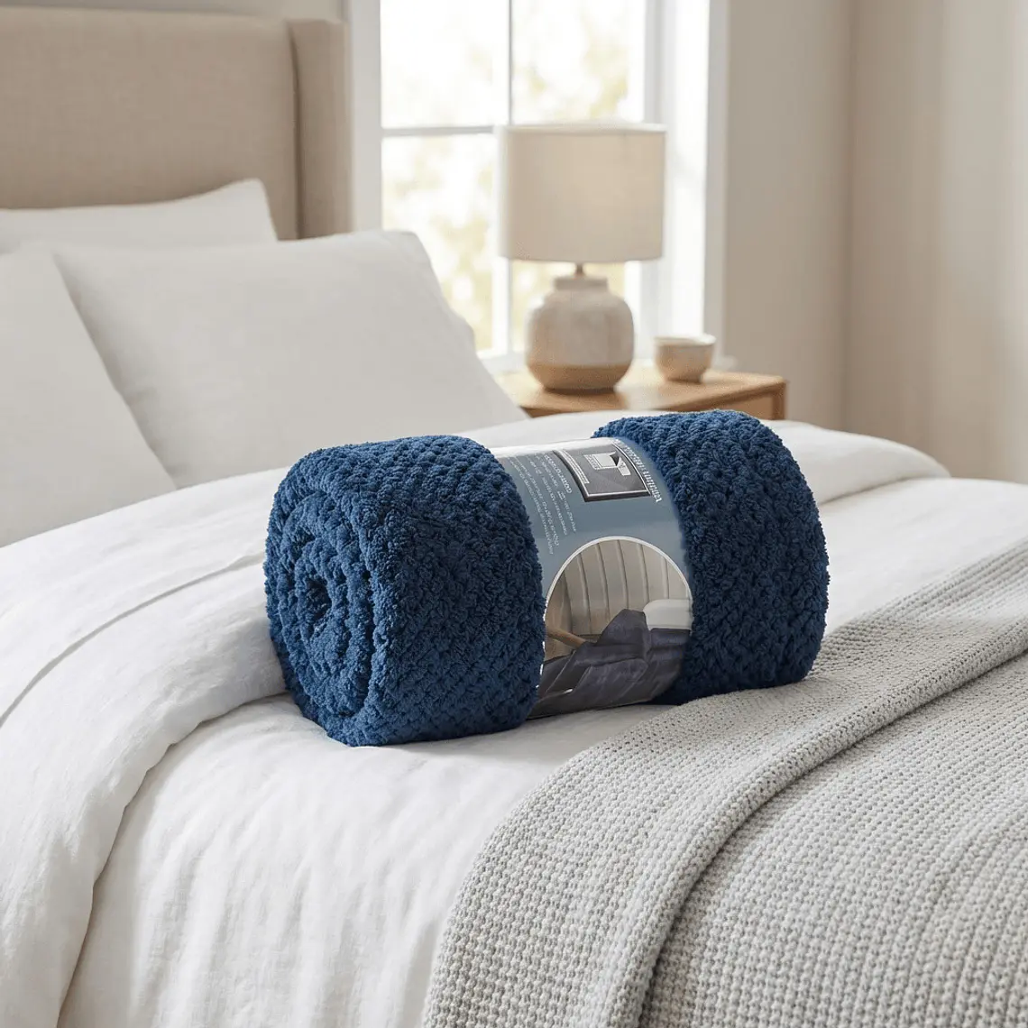 Cobija Flannel Térmica Antialérgica Azul Rey 2