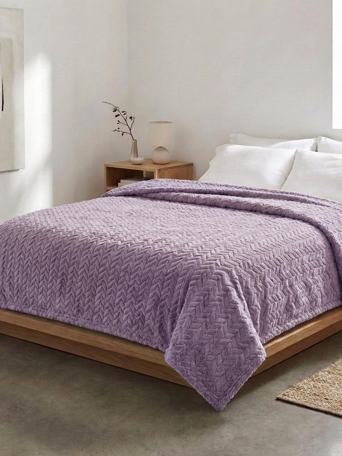 Cobija Relief Sólido Lila 1
