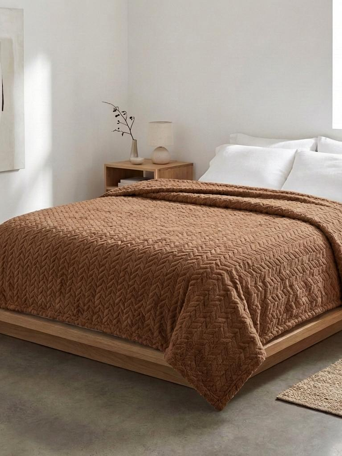 Cobija Relief Sólido Café 1