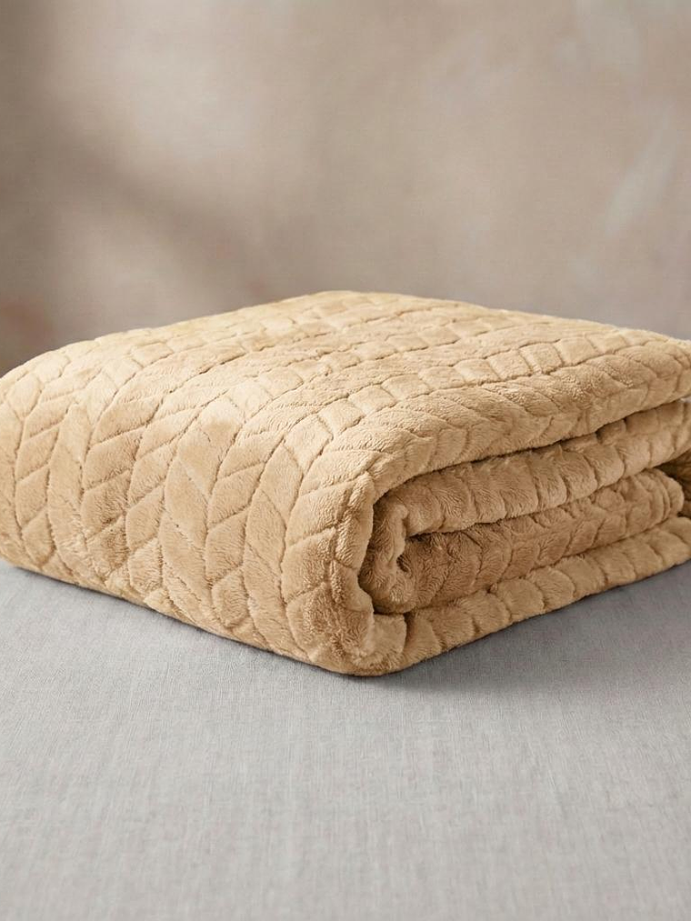 Cobija Relief Sólido Beige 4