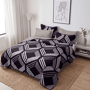 Cubrecama Quilt Estampado Rombos Fenore — Edredones y Plumones Colombia