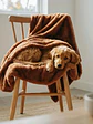 Cobija para Perro Sherpa Café 60x80 cm - Miniatura 1