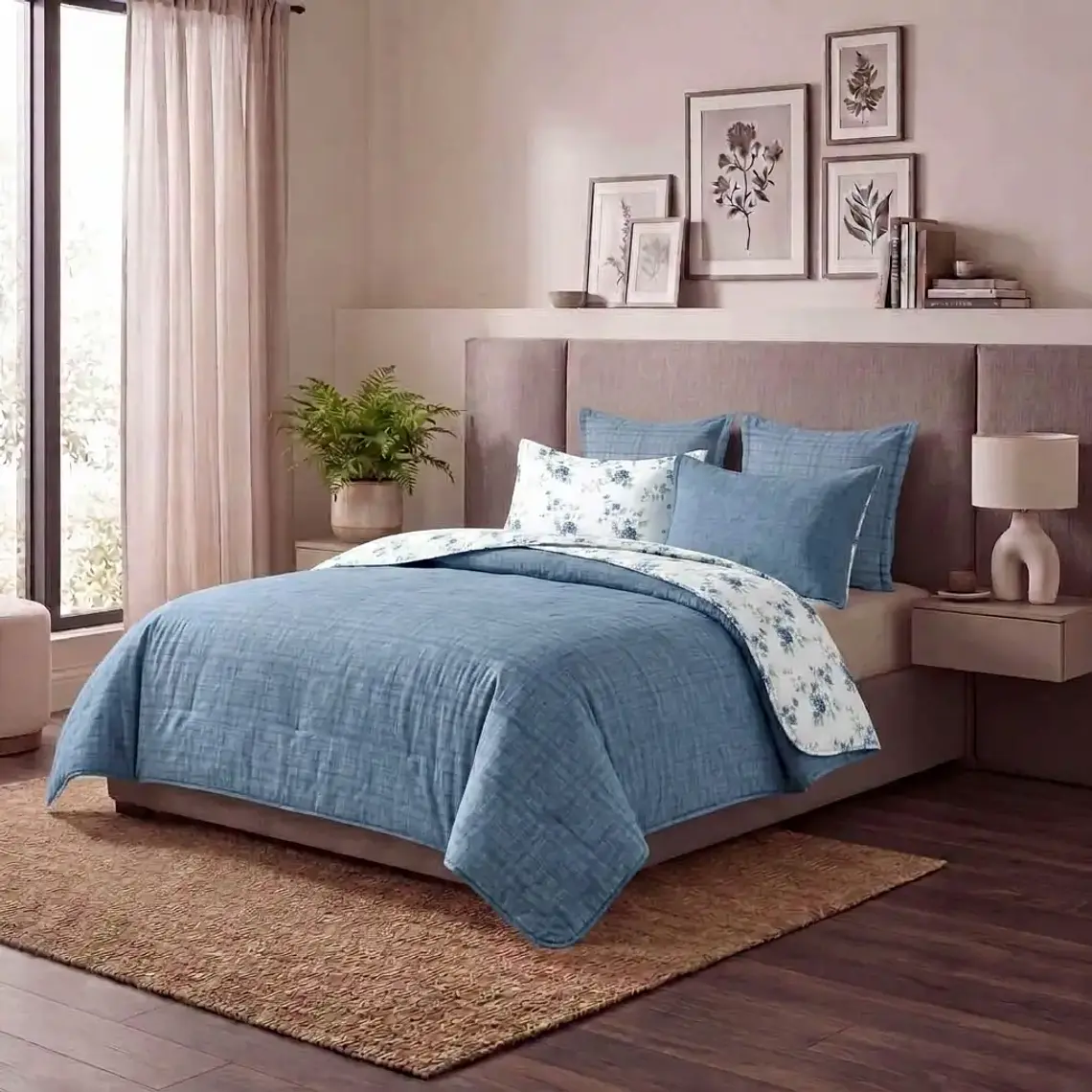 Cubrecama Quilt Estampado Natural 2