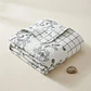 Cubrecama Quilt Estampado hojas delgadas y cuadros - Miniatura 3