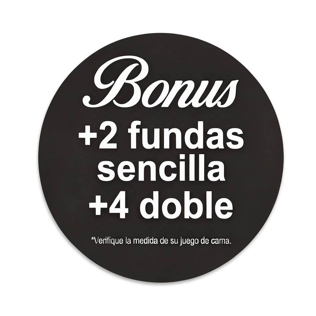 Bonus: 2 fundas en sencillo, 4 fundas en doble en adelante