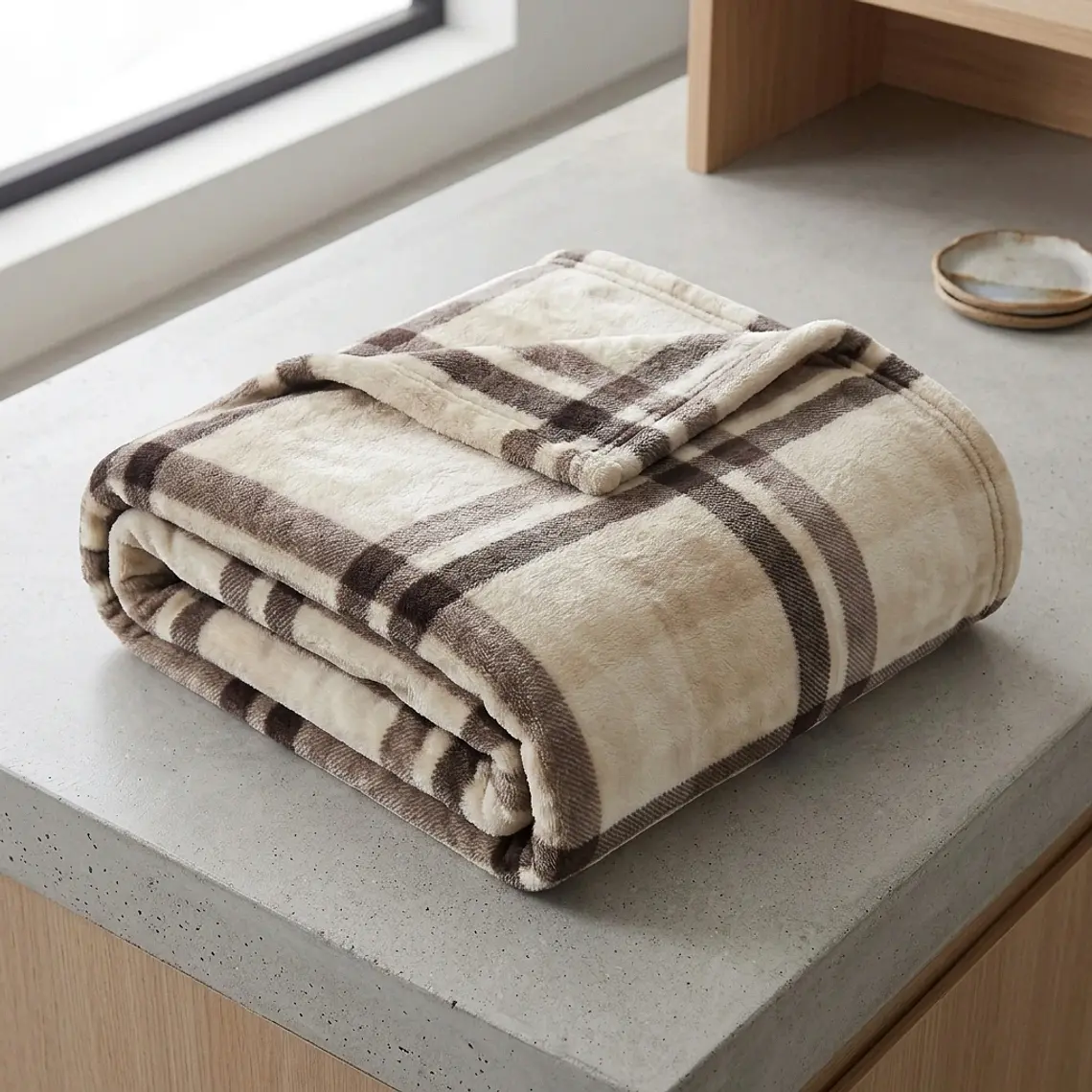Cobija Flannel Cuadros Kraft 2