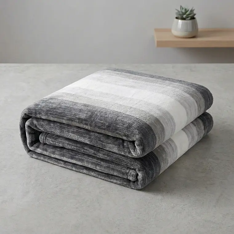 Cobija Flannel Rayas Bruma 2