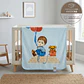 Cobija Bebé Niño con Globos y Perrito - Miniatura 1