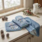 Set de Cocina Navideño - Muñeco de Nieve Azul Denim (3 piezas) - Miniatura 4