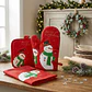 Set de Cocina Navideño - Muñeco de Nieve Rojo Estampado (3 piezas) - Miniatura 2