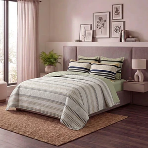 Cubrecama Quilt Estampado lineal Fenore — Edredones y Plumones Colombia