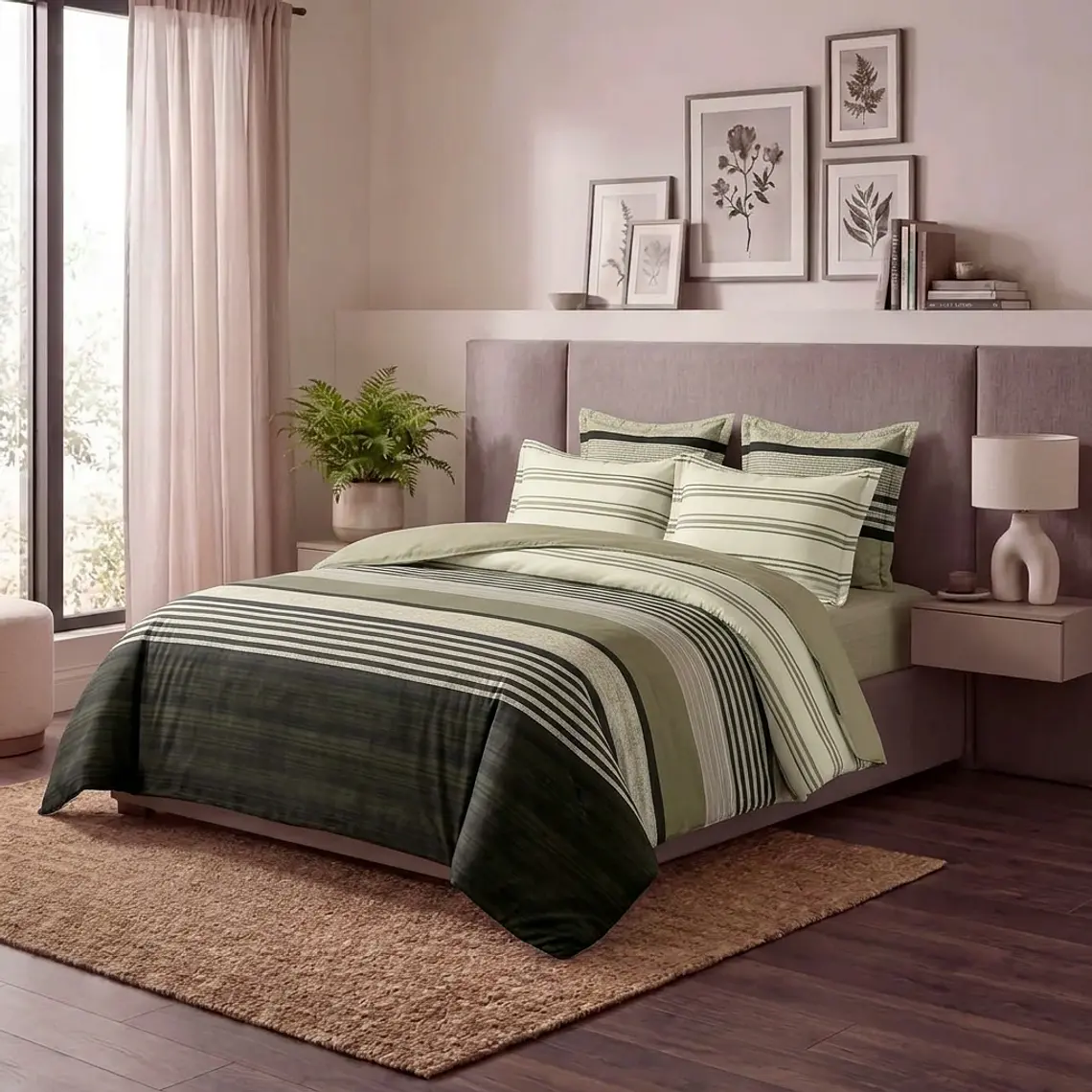 Cubrecama Quilt Estampado lineal 2