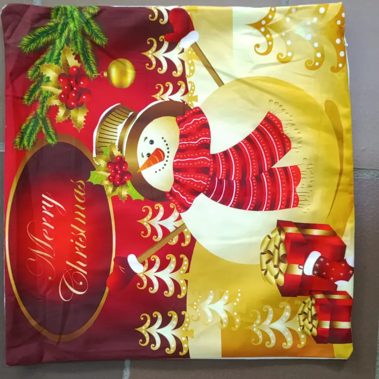 Funda de Cojín Navidad 50x50 – Muñeco de Nieve 4