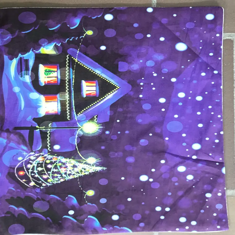 Funda de Cojín Navidad 50x50 – Cabaña Nevada 3