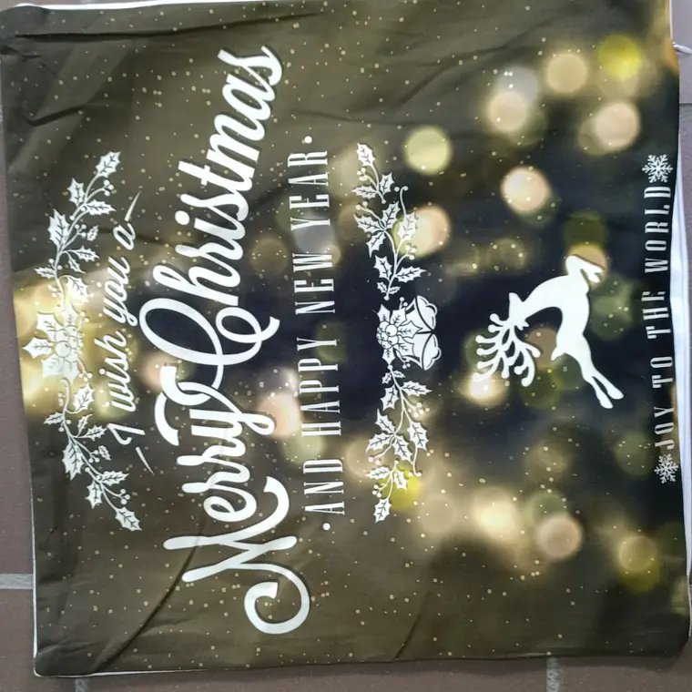 Funda de Cojín Navidad 50x50 – Reno de Luces 3