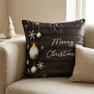 Funda de Cojín Navidad 50x50 – Noche Plateada Still — Navidad Colombia