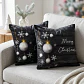 Funda de Cojín Navidad 50x50 – Noche Plateada - Miniatura 3
