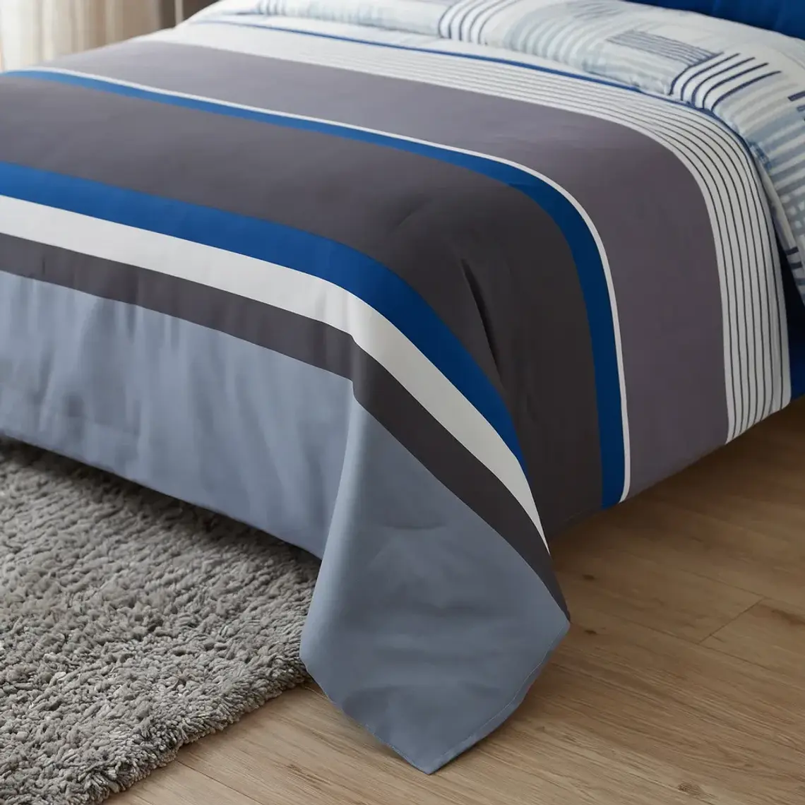 Juego De Cama Estampado  Bloques Urbano Moderno 4