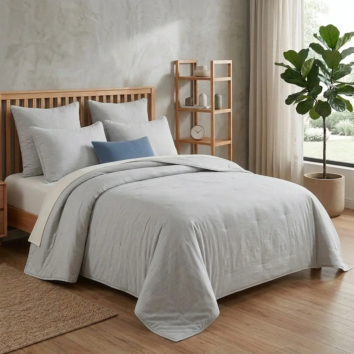 Cubrecama Quilt Estampado Jardín Sereno 2