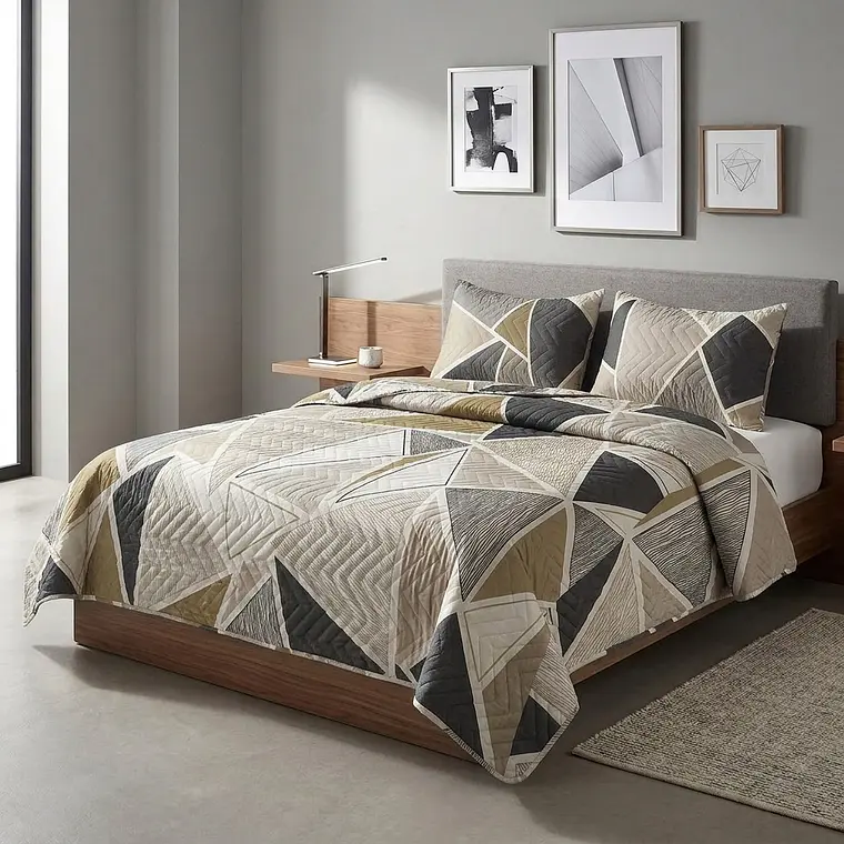 Cubrecama Quilt Estampado Prisma Nórdico 2