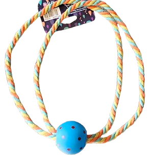 Juguete Cuerda tricolor con pelota S