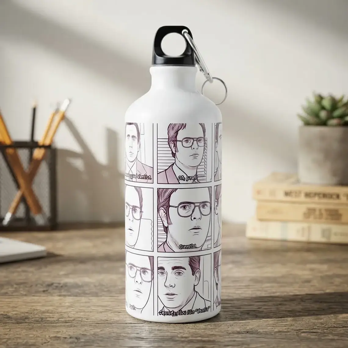 Botella Agua Comic The Office 1