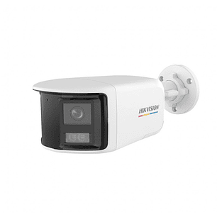 Camara TVI 3K Luz 40m Smart Hybrid Light DUAL LENS 180° ColorVU IP67 130dB WDR Audio Mic DS-2CE12KF3TP-DLS(180°) Hikvision