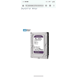 Disco Duro 1TB de Video Purple Surveillance WD10PURZ-85BDSY0 WD