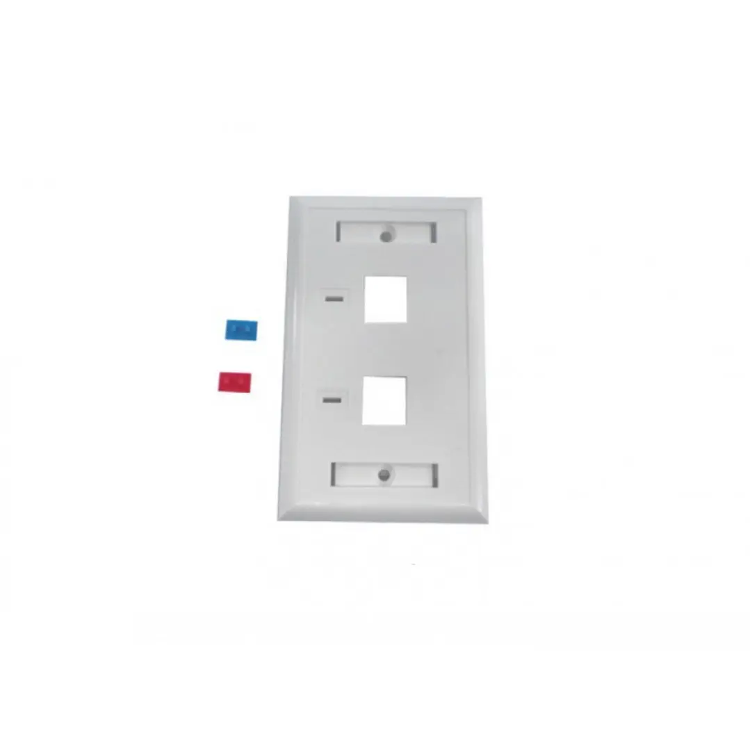 Face Plate 2 Puertos Keystone 70x114mm ATC 1