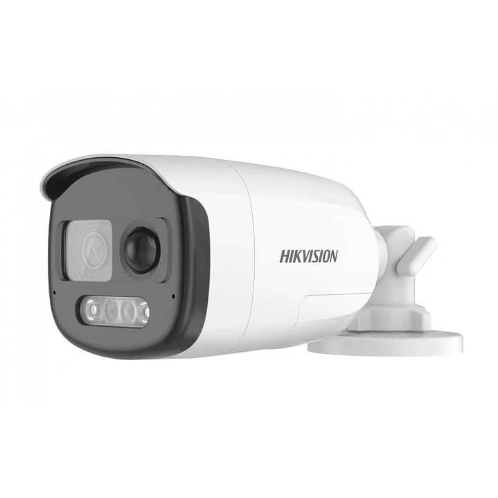 Camara TVI 2MP ColorVu 40M Luz Blanca Sirena Microfono y PIR DS-2CE12DF3T-PIRXOS 2.8MM Hikvision 1