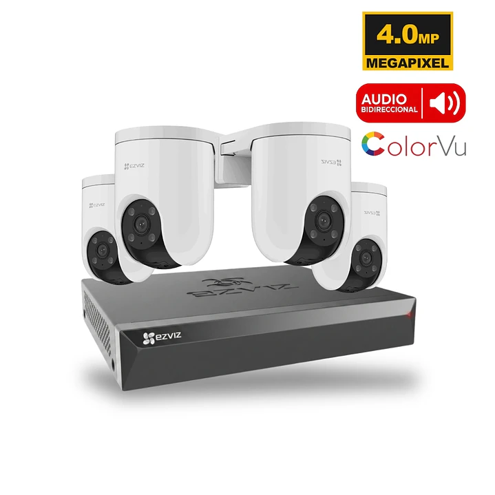 Kit NVR 4 cámaras inalámbricas con IA Ezviz  1