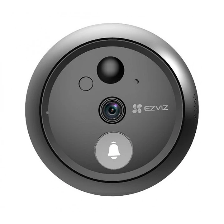 Timbre Mirilla Wifi Ezviz Hp4 Graba Contestas Desde App. Color Negro 2
