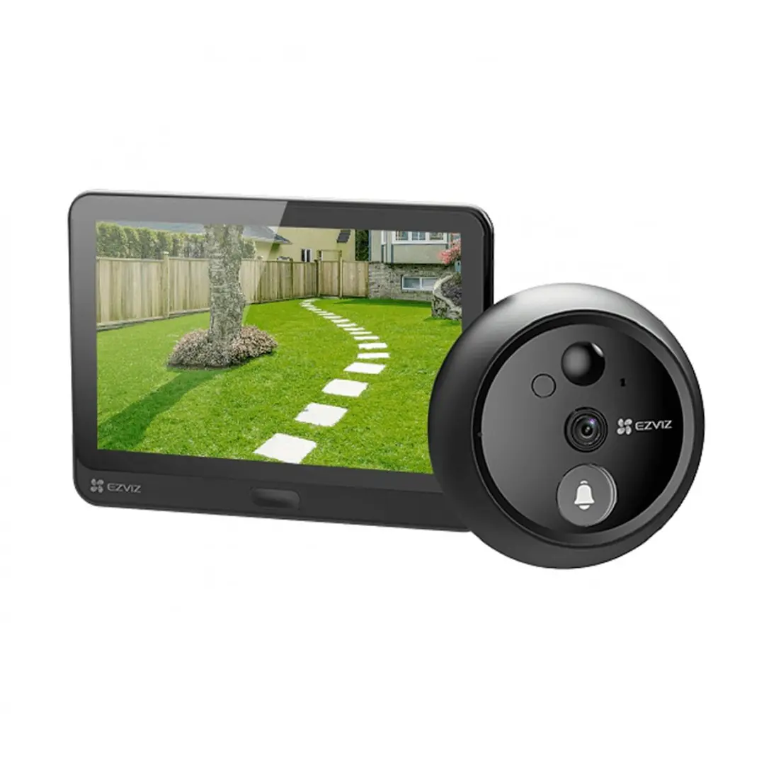 Timbre Mirilla Wifi Ezviz Hp4 Graba Contestas Desde App. Color Negro 1