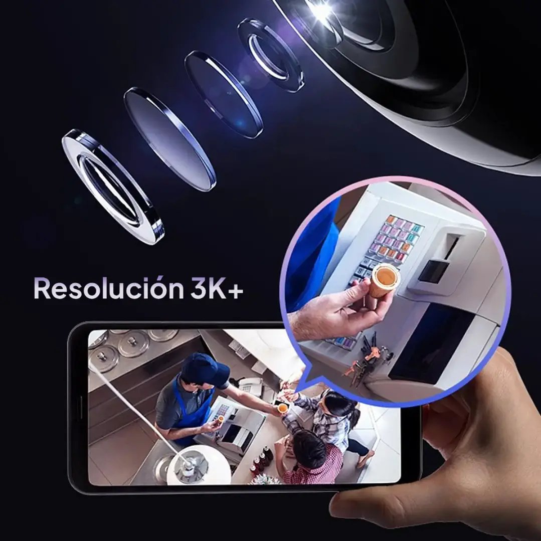 Camara Ojo De Pez E4p Ezviz Wifi 360° 3k+ Fisheye Gris Oscuro 4