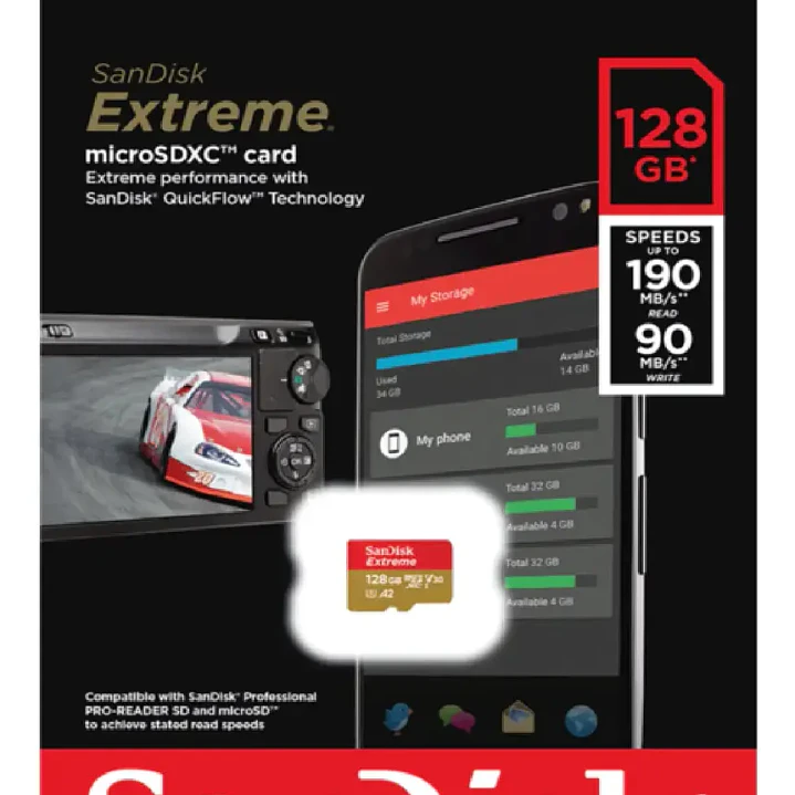 Tarjeta Microsdxc Sandisk Extreme De 128 Gb  1