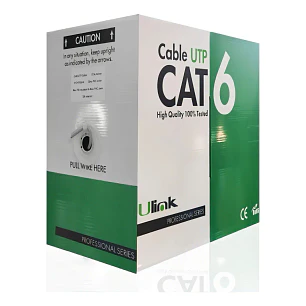 Cable UTP Cat6 100m 23AWG CCA Gris Para Interior Sin Conectores Ulink