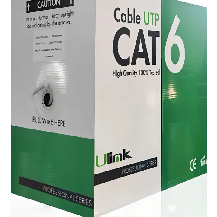 Cable UTP Cat6 100m 23AWG CCA Gris Para Interior Sin Conectores Ulink 1
