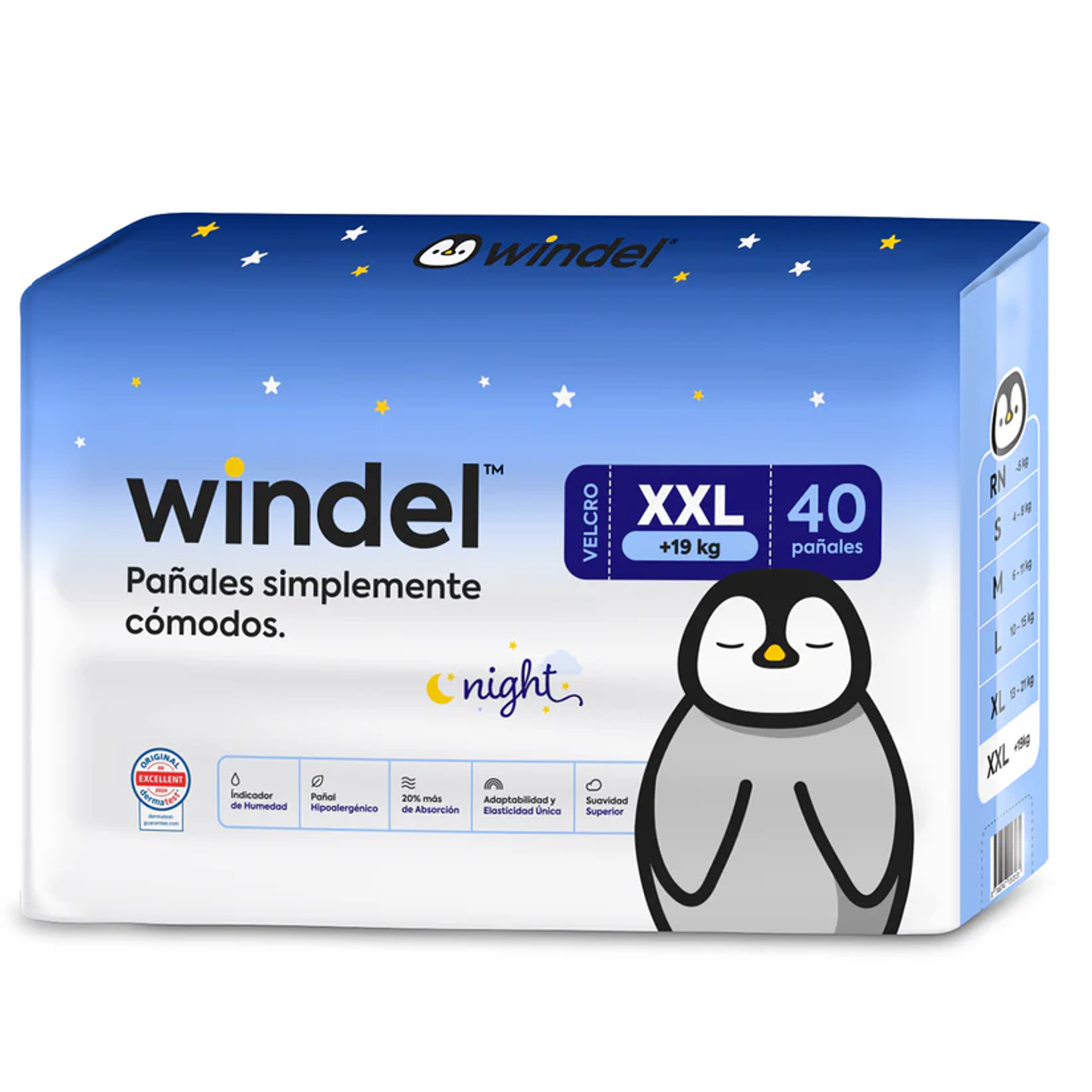 Windel XXL Night 🌙 40 unidades 1