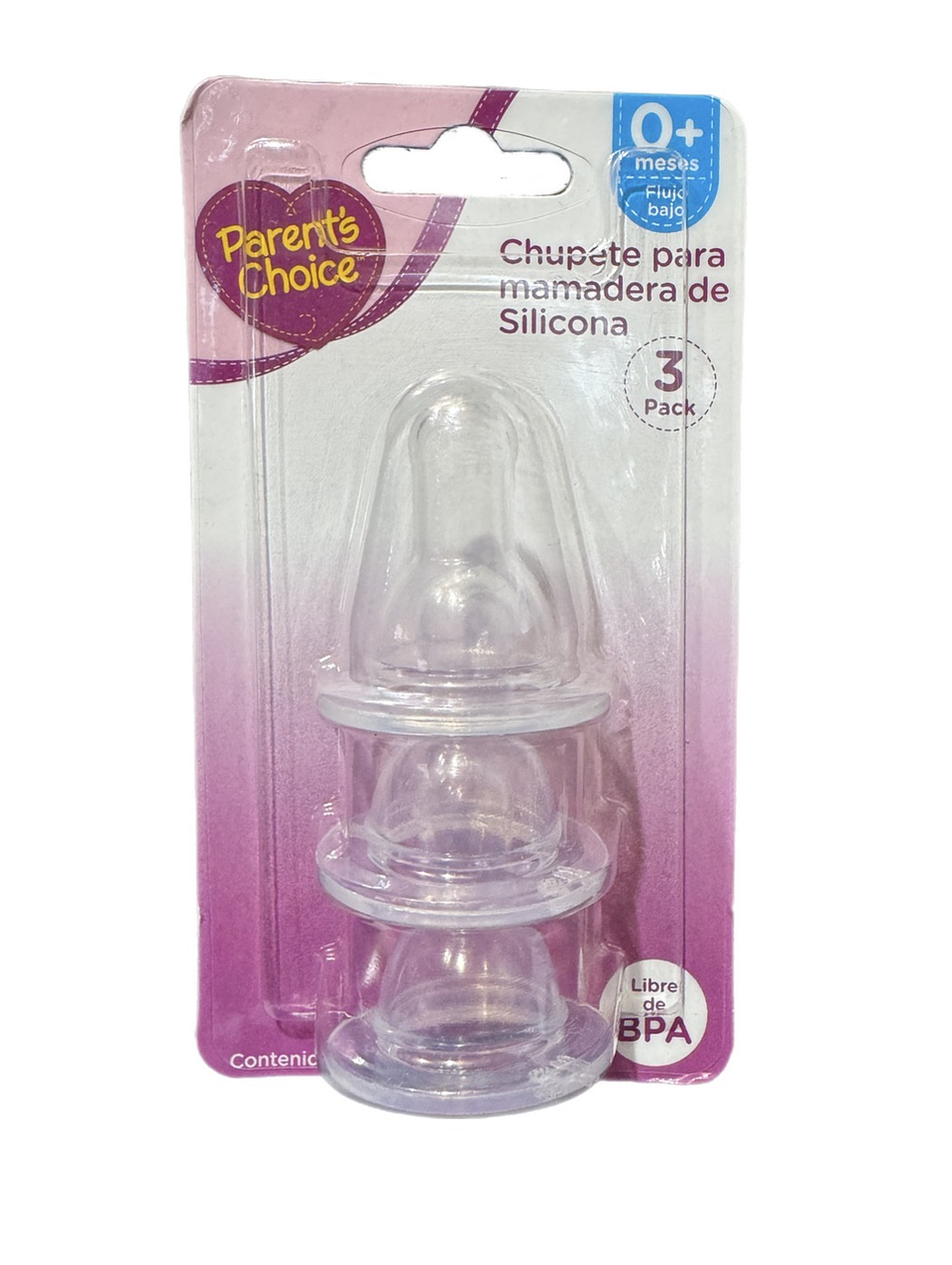 Pack 3 – para Mamadera de Silicona Flujo Bajo 0+ Meses  Pack 3 1