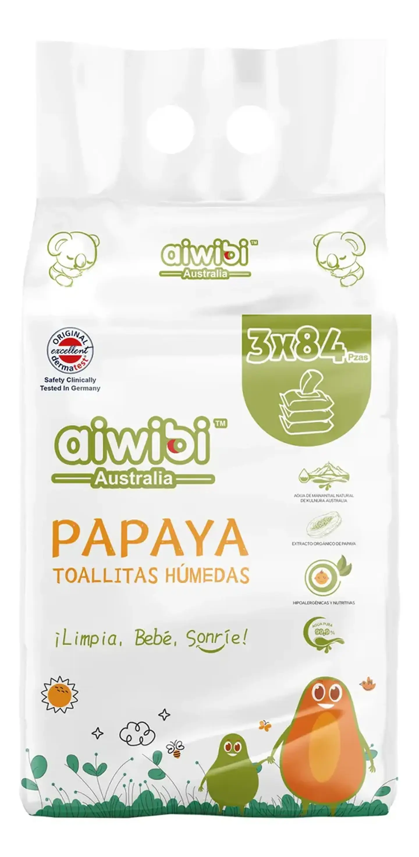 pack Toallitas Húmedas Aiwibi Papaya 252 uds 1