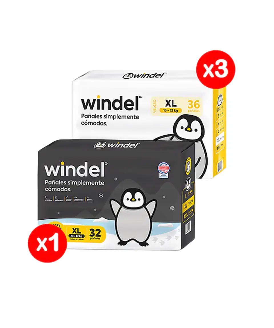PACK Windel 1 Pants XL y 3 XL 1