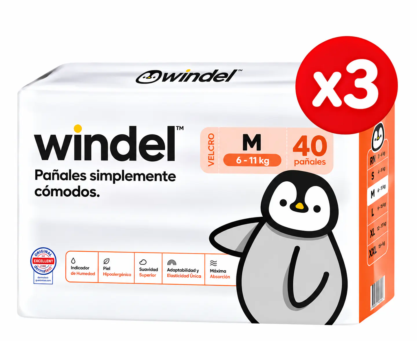 Windel M 120 unidades 1