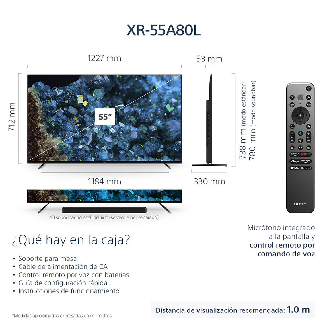 Televisor A80L| BRAVIA XR | OLED | 4K Ultra HD | Alto rango dinámico (HDR) | Smart TV (Google TV) 6