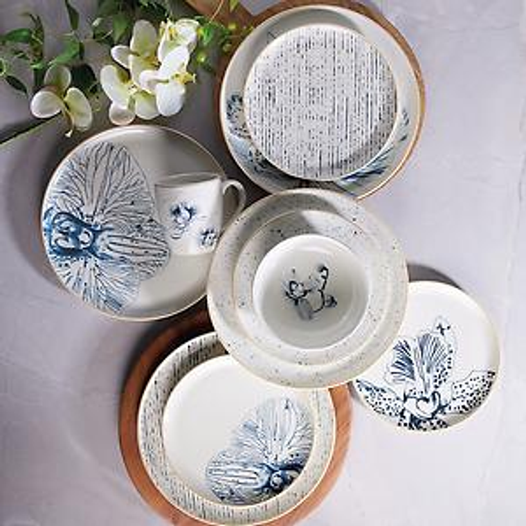 Vajilla Corona Cattleya 4 puestos 16 piezas 2