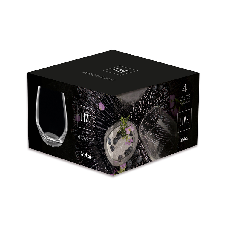 Set Live Vaso Sicilia Rocks X 4 Unidades 4